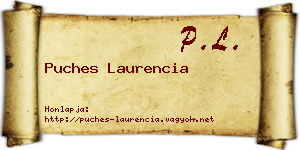 Puches Laurencia névjegykártya